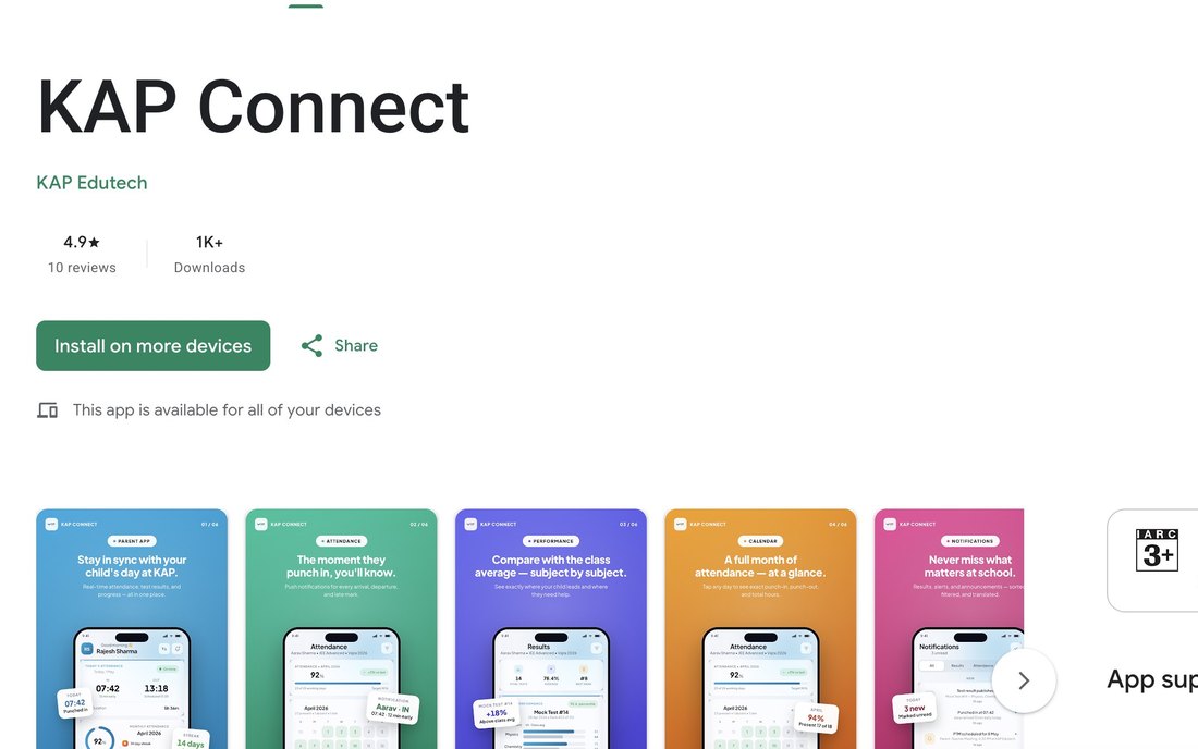KAP Connect app on Google Play